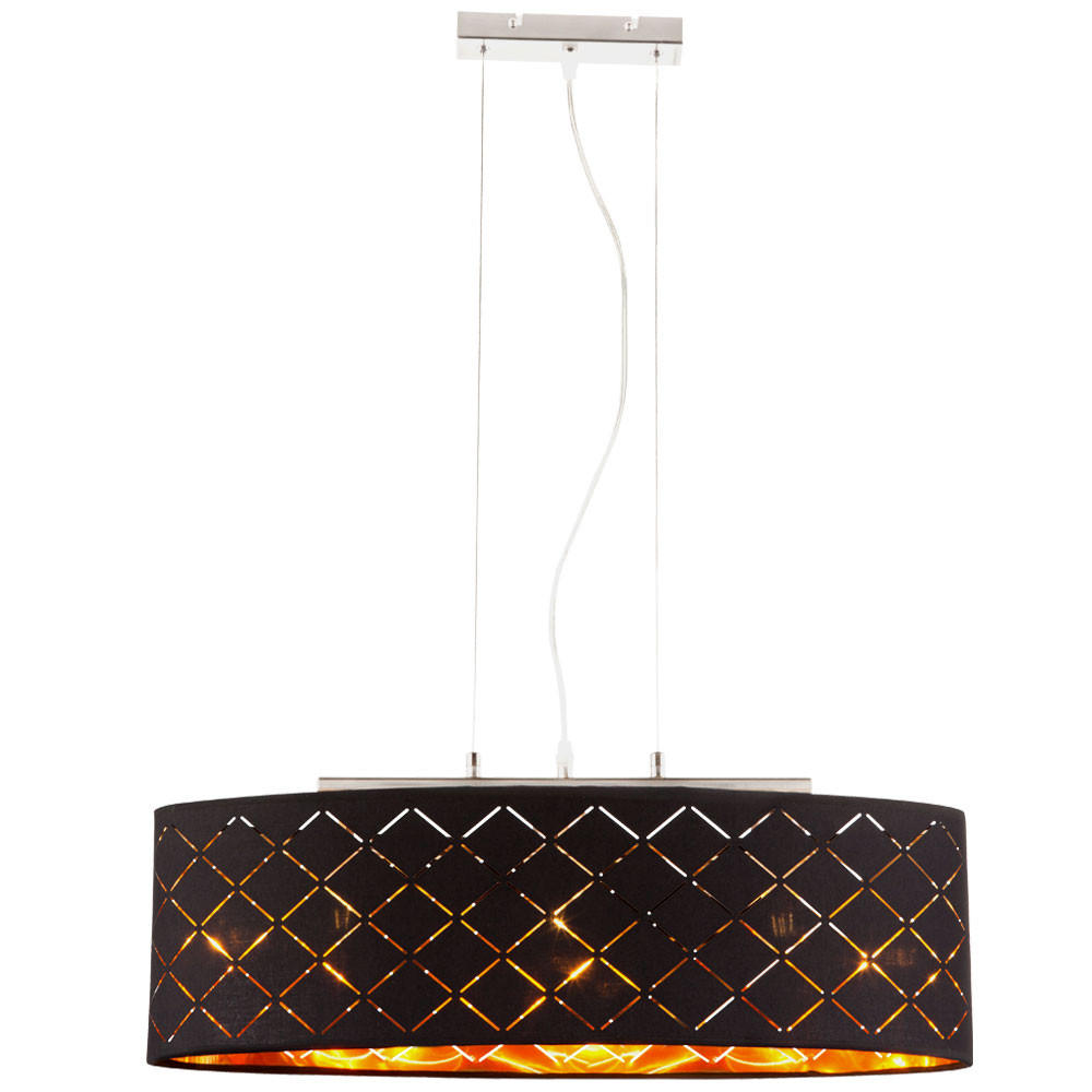 LED HÄNGELEUCHTE Clarke Schwarz Gold - Schwarz, Metall (65/25/140cm) - Globo Lighting