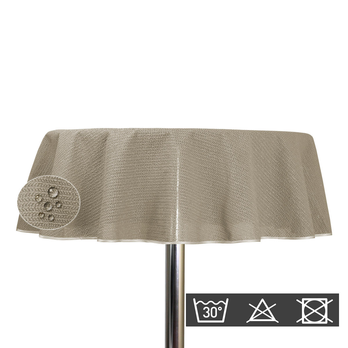 GARTENTISCHDECKE oval 140/180 cm Beige - Beige, Kunststoff (140/180cm) - TiborTex