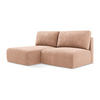 ECKSOFA mit Schlaffunktion links Chenille Stoff Pink - Pink/Koralle, Kunststoff/Textil (149/210cm) - LaMiaSofa