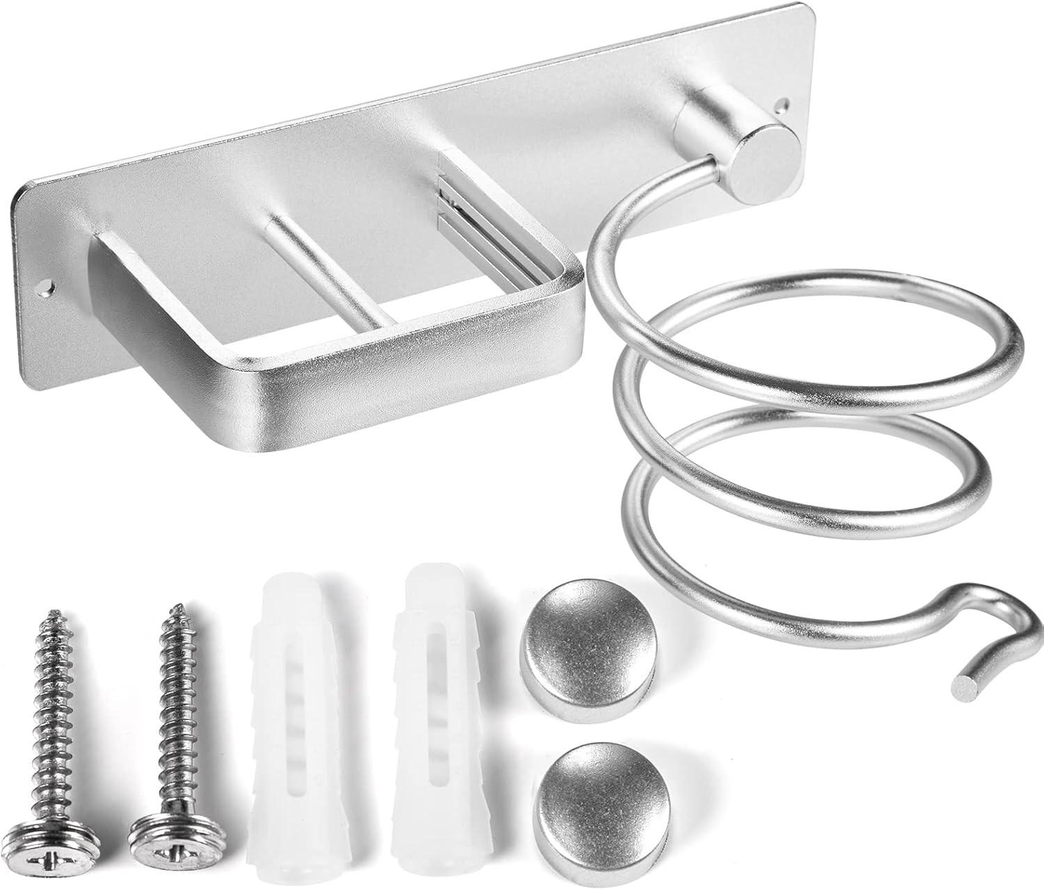 HAARTROCKNERHALTER – Silber – Aluminium - Silberfarben, Metall (21/13/11cm)