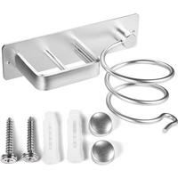 HAARTROCKNERHALTER – Silber – Aluminium - Silberfarben, Metall (21/13/11cm)