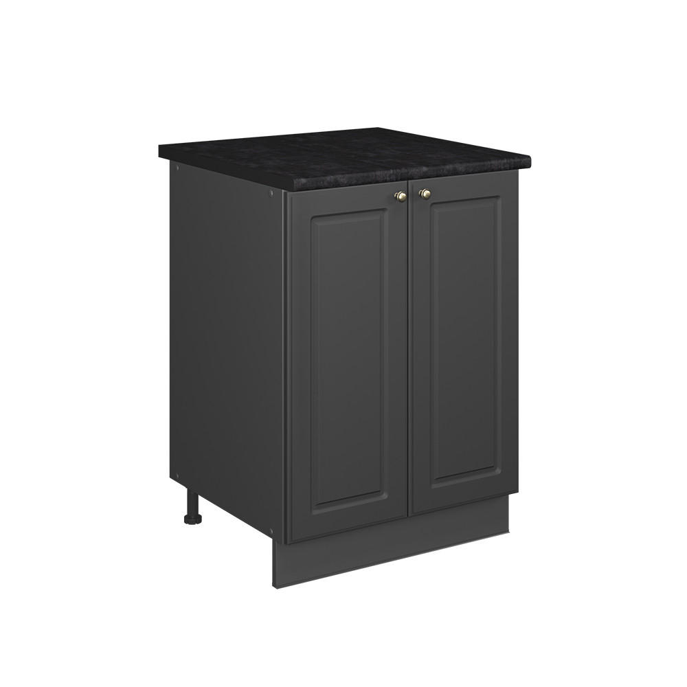 SPODNÁ SKRINKA POD DREZ Fame-Line, Antracitovo-zlatý vidiecky dom/antracitová, 60 cm - antracitová, kompozitné drevo (60/82/60cm) - Vicco