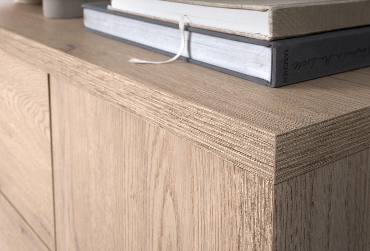 VITRINE Grande G-9 116 x 168 x 40,5 cm Eiche Cremona - Beige, Holzwerkstoff (116/168/40.5cm) - Koseto