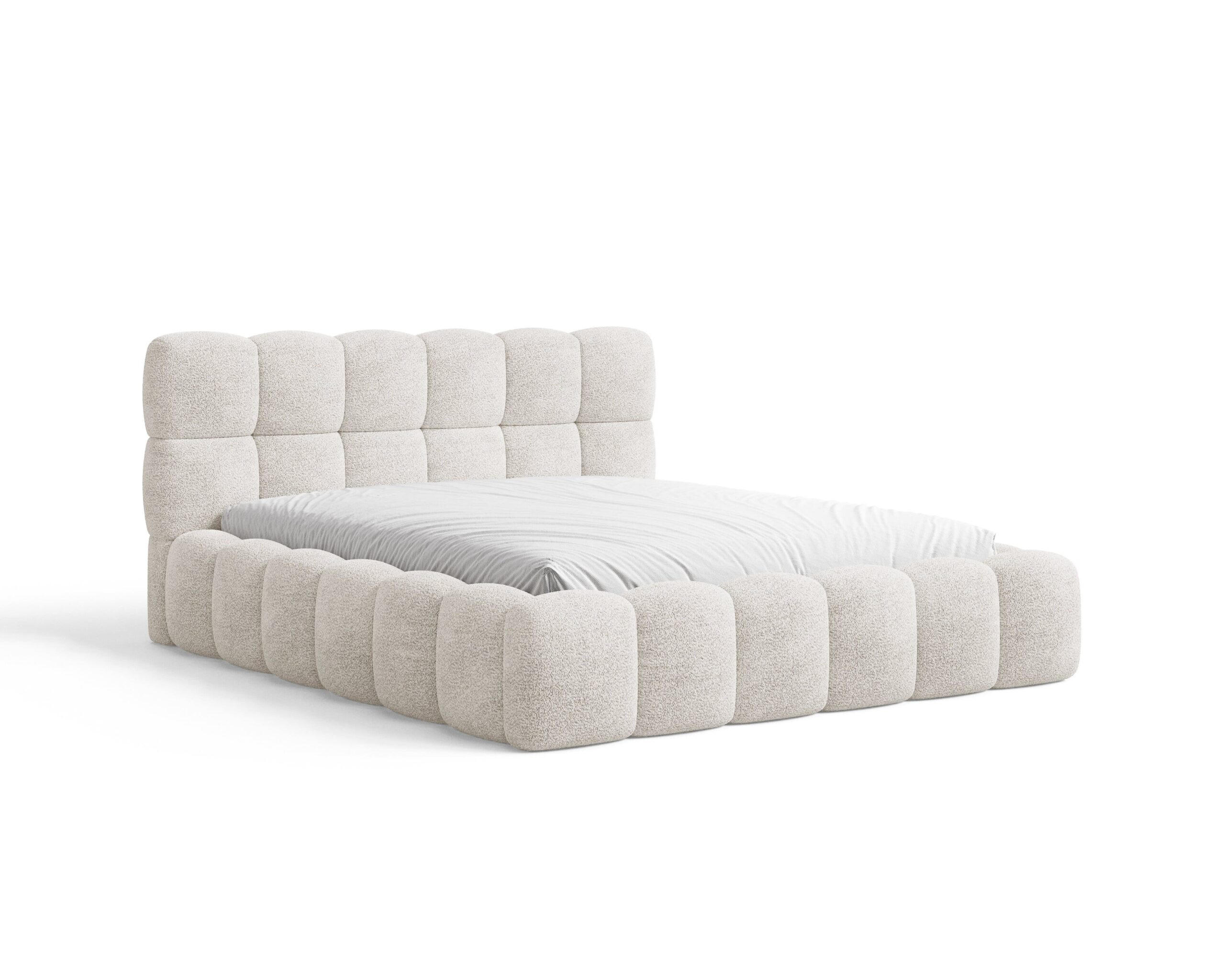 POLSTERBETT - Bett 19 - 140x200 - Elfenbein (Arena 01) - Creme, Holzwerkstoff/Textil (140/200cm) - Möblo