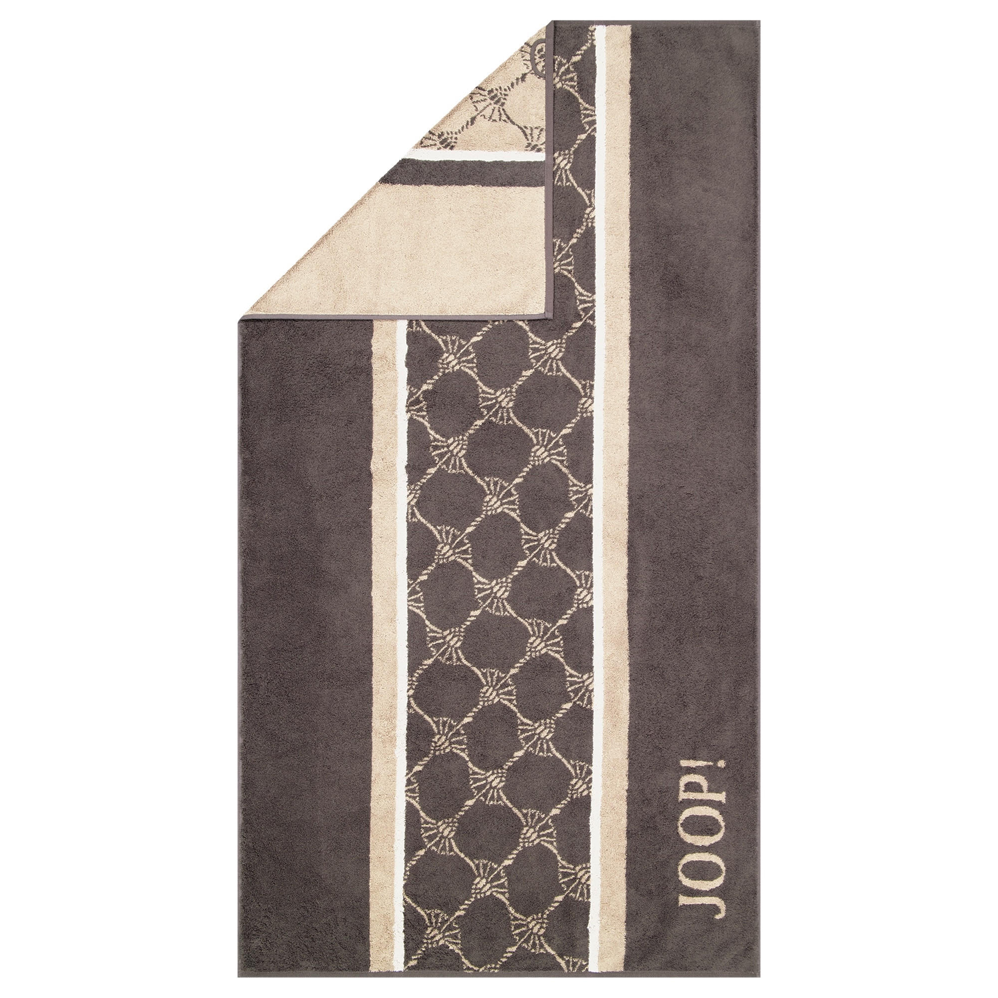 HANDTÜCHER SAUNA STRIPES 1717 ANTHRAZIT - 73 - Grau, Textil (80/150cm) - Joop!