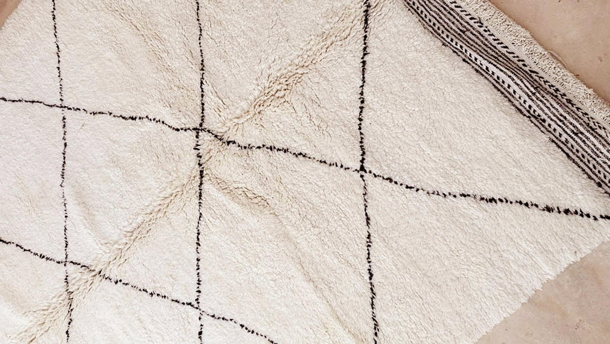 BERBERTEPPICH aus Marokko aus reiner Wolle 200x 300 cm - Beige, Naturmaterialien (200/300cm) - AFK Living