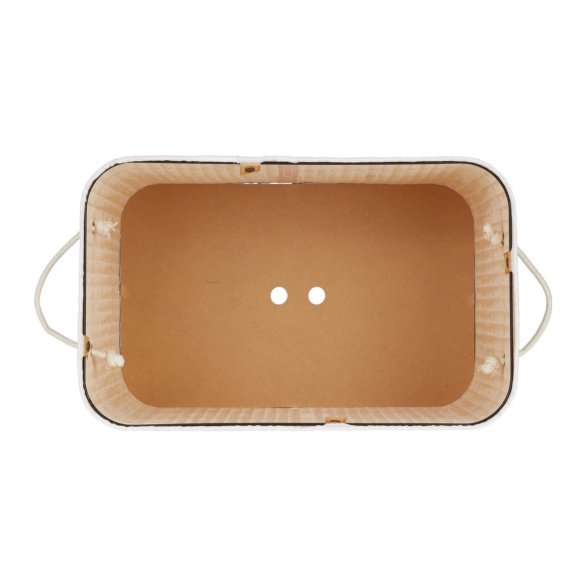 WÄSCHEKORB - Weiß, Holz/Textil (55/63/35cm) - Relaxdays