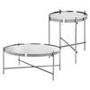 COUCHTISCH Silber 43/43/45 - 75/75/35 cm 2er Set - Silberfarben, Metall (75/75/35cm) - WOMO-DESIGN
