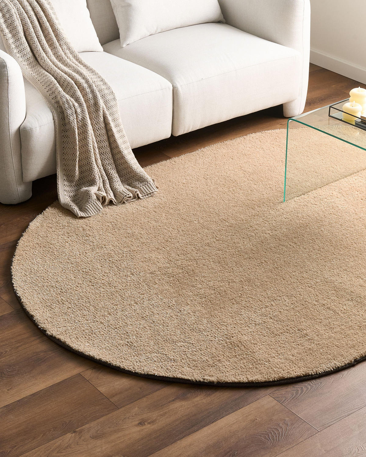 CHLUPATÝ KOBEREC SHAGGY Béžový 160/230 cm Demre - béžová, textil (160/230cm) - Beliani