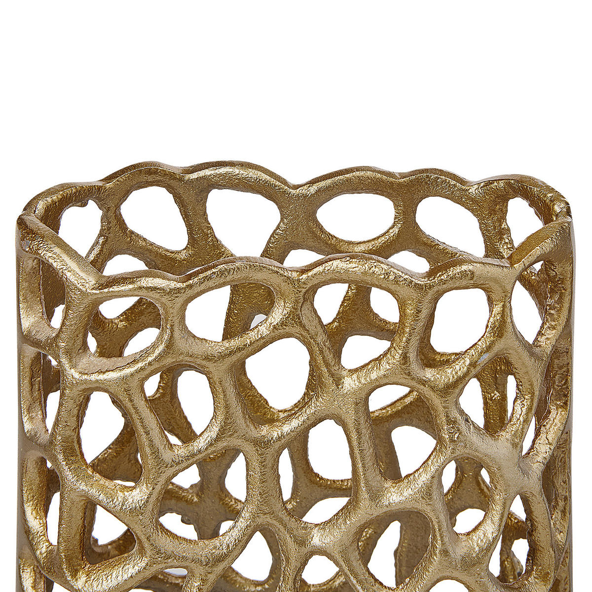 DEKOVASE Aluminium gold Sanchi - Goldfarben, Metall (33cm) - Beliani