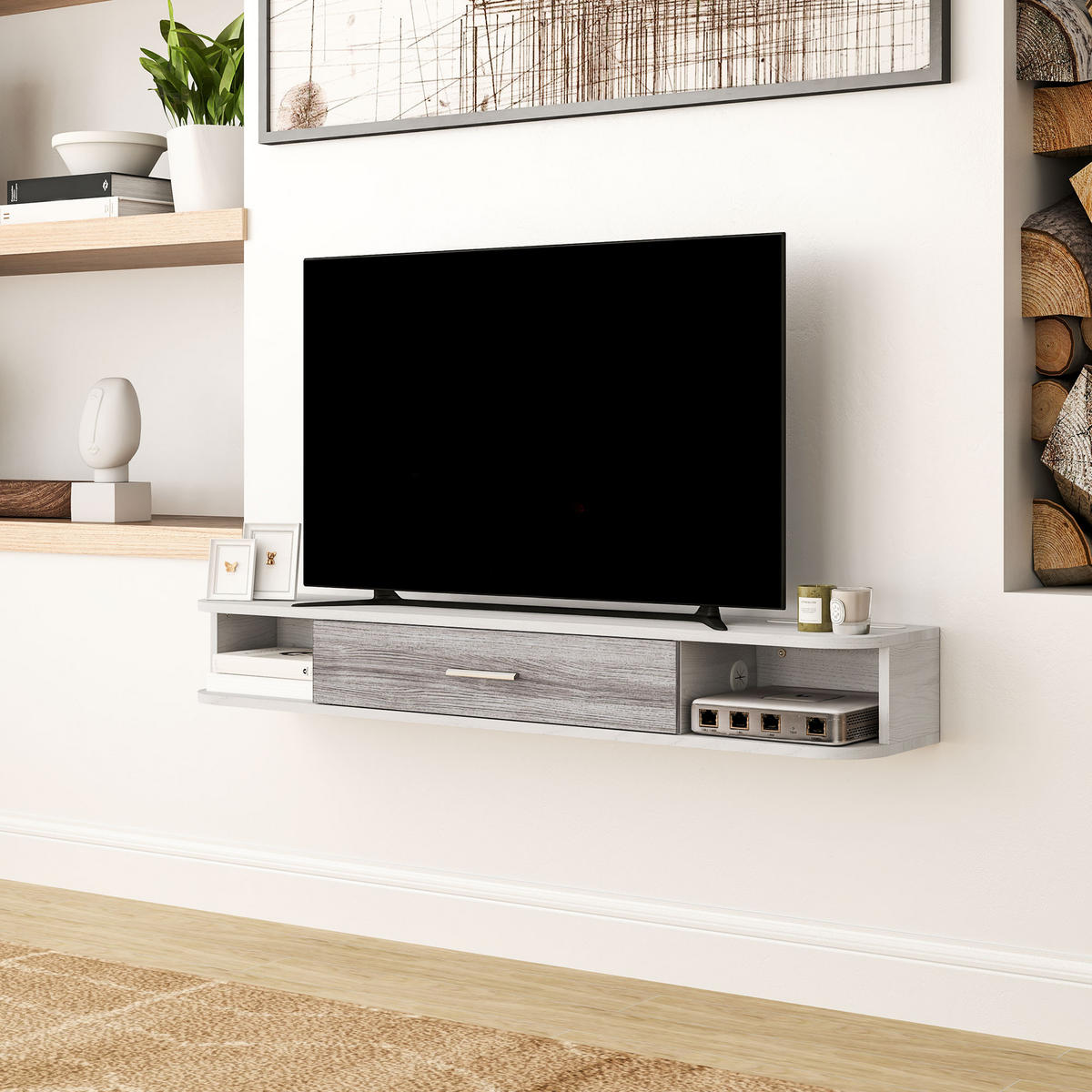 TV-MÖBEL Multicolor 1 Stück - Multicolor, Holzwerkstoff (120/16/26cm) - GiPP