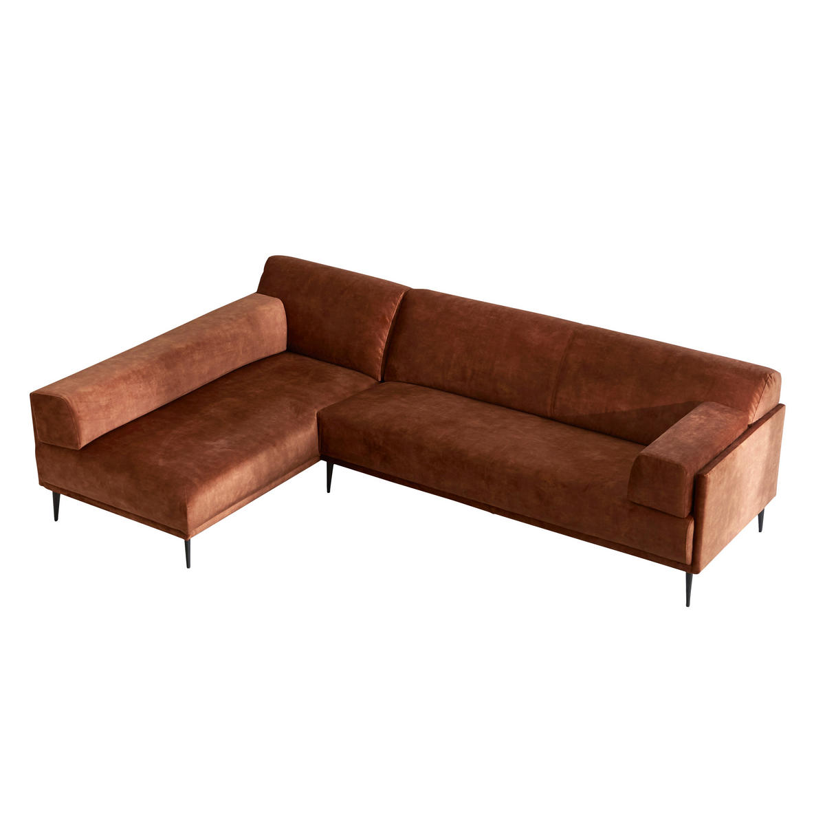 SOFA Finn Terrakotta aus Stoff - Terracotta, Textil (271/81/180cm) - Tikamoon