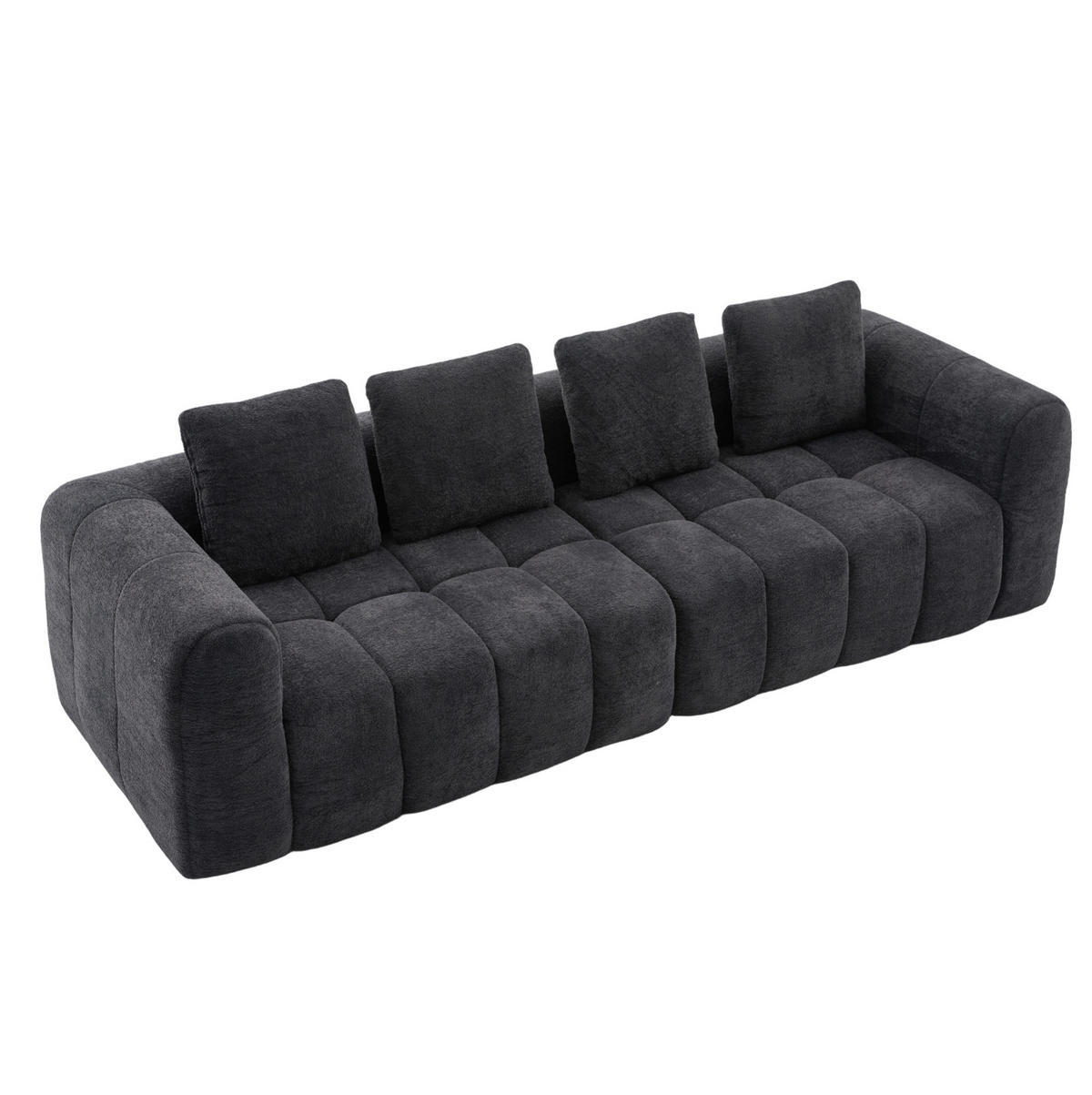 SOFA modular 2er-Set 260 cm Stoff Dark Grey - Dunkelgrau, Holzwerkstoff (95.5/70/260cm) - Meubliv