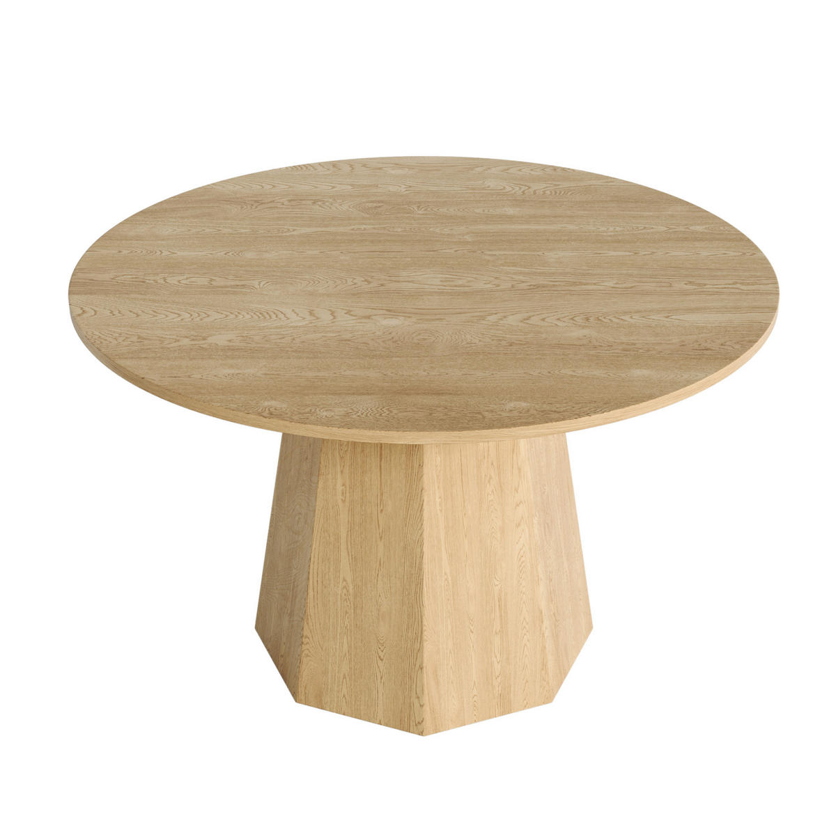 RUNDER Esstisch aus MDF, Ø 120/75 cm, Eichenoptik - Eichefarben, Holzwerkstoff (120/120/75cm) - Redom