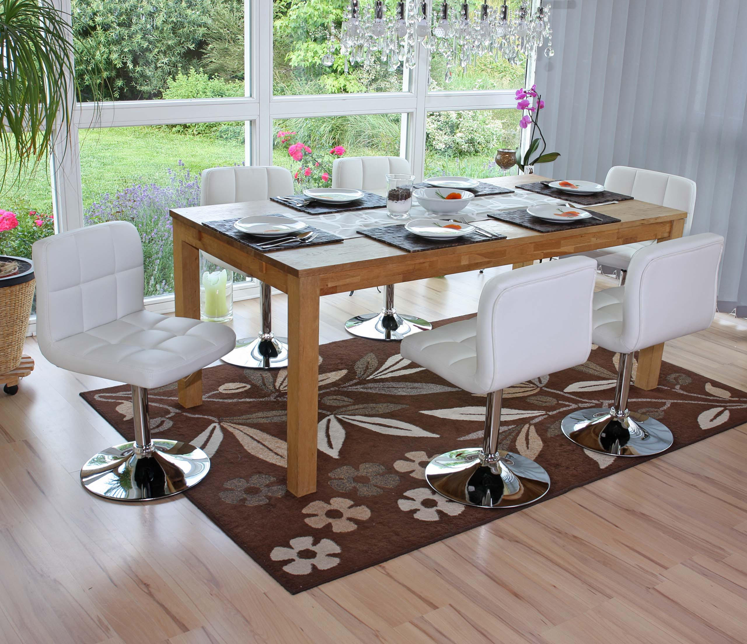 ESSZIMMERSTUHL Weiß 6er-Set - Weiß, Textil (43/76/44cm) - MCW