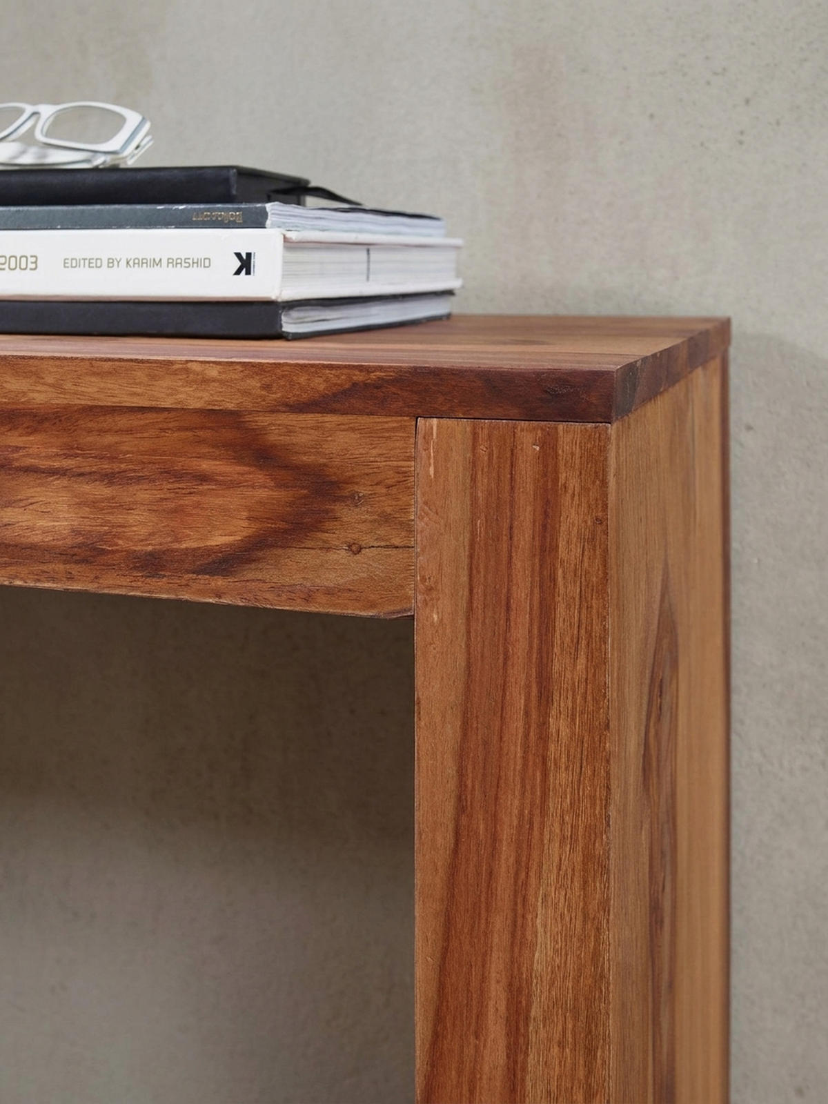 KONSOLENTISCH – Massivholz, platzsparend, Landhausstil, stabiles Gestell - Braun, Holz (40/115/75cm) - KADIMA DESIGN