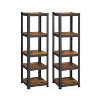 SCHWERLASTREGAL MUMBAI 2ER-SET - Braun, Metall (37/150/37cm) - Hansiro