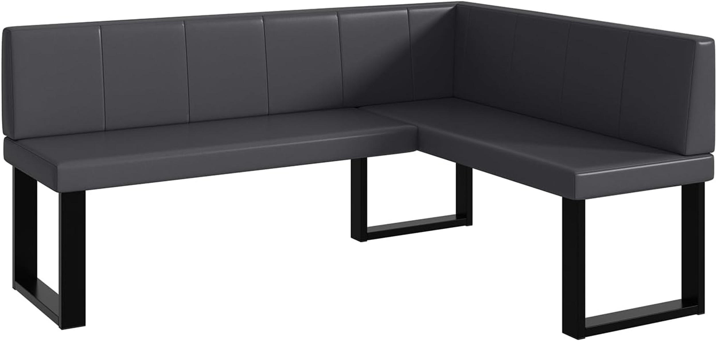 Meblini Eckbank Grau 168x128 cm