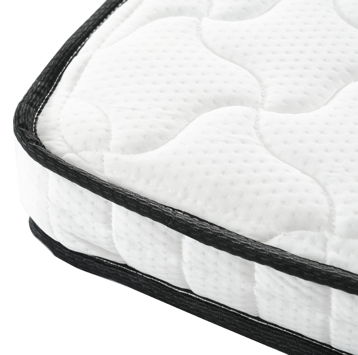 HOCHBETT 90/200 cm Weiß mit Schreibtisch und Stauraum mit Matratze - Weiß, Holzwerkstoff (90/200cm) - OKWISH