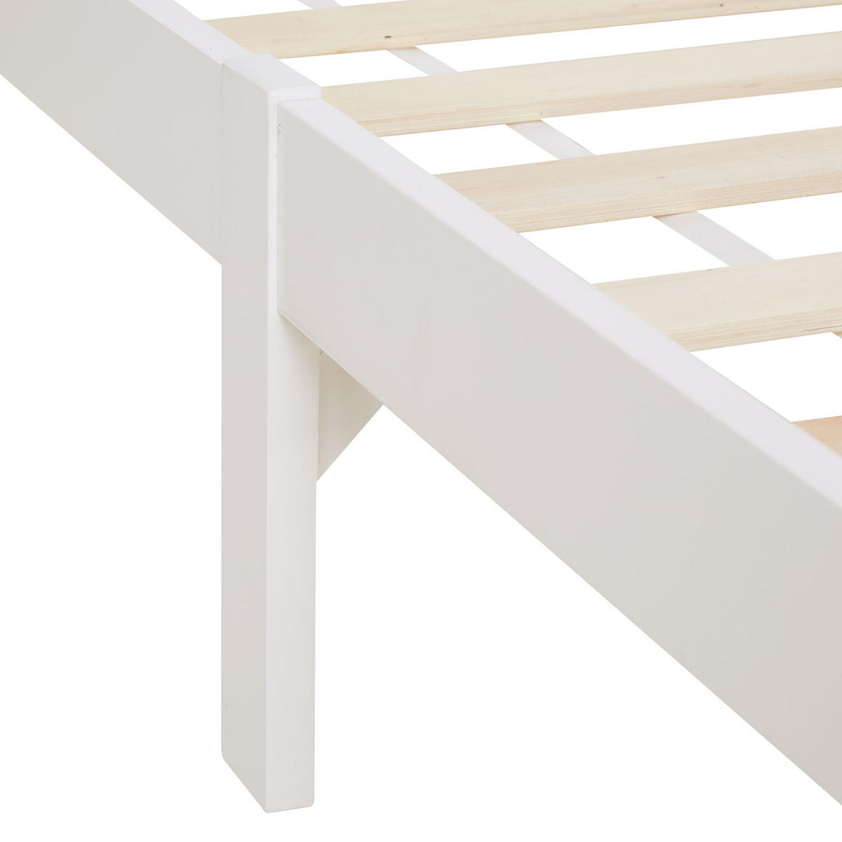 HOLZBETT Kinderbett 90/200 cm weiß - Weiß, Holz (90/200cm) - Homestyle4u