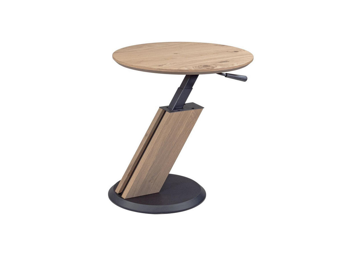 BEISTELLTISCH Celestyna 55x55x44 höhenverstellbar Wildeiche Bianco - Braun, Holz (55/55/44cm) - 58aufmkessel