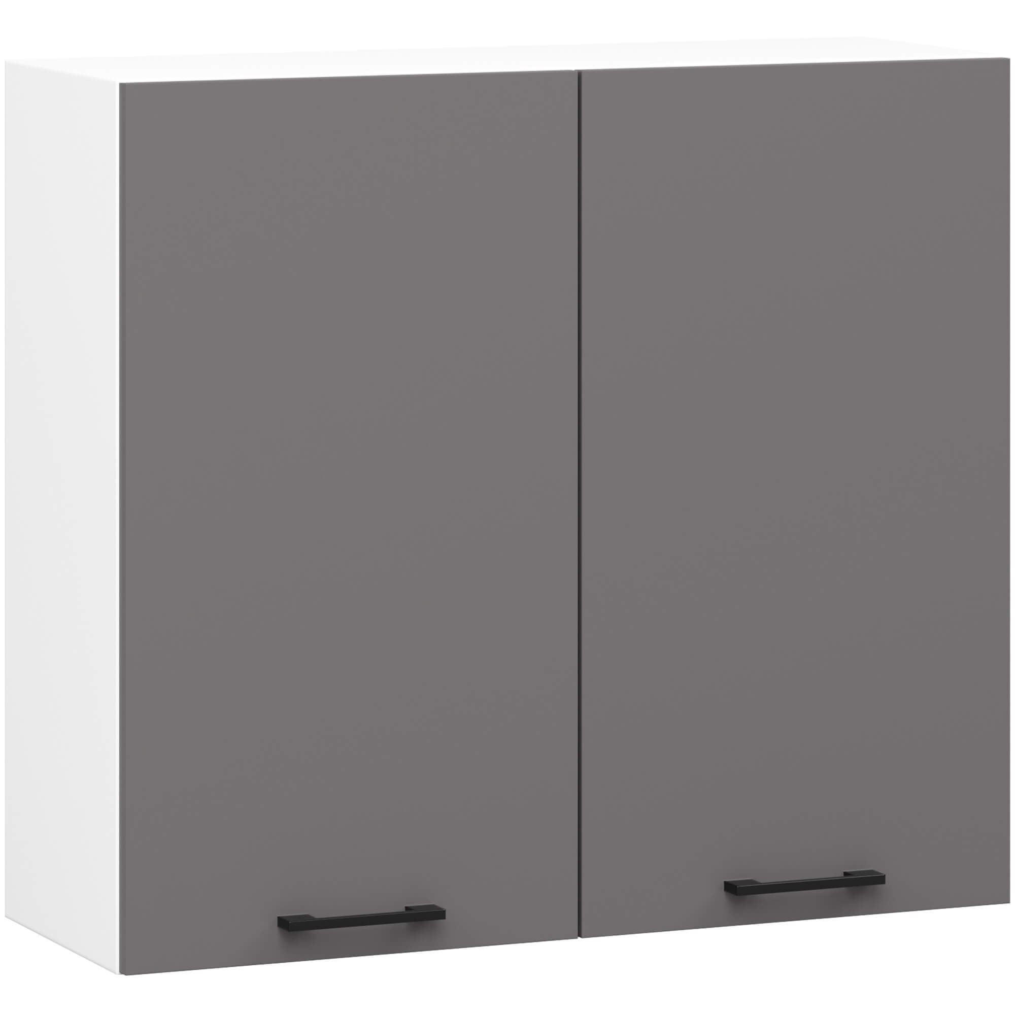 HÄNGESCHRANK Weiß, Graphit Grau 72/80/30 - Weiß, Holzwerkstoff (80/72/30cm) - RAUMHIRSCH FURNITURE