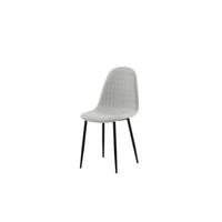 ESSZIMMERSTUHL POLAR Grau 44x53x88 cm - Schwarz/Grau, Textil (44/88/53cm) - FURNLUX