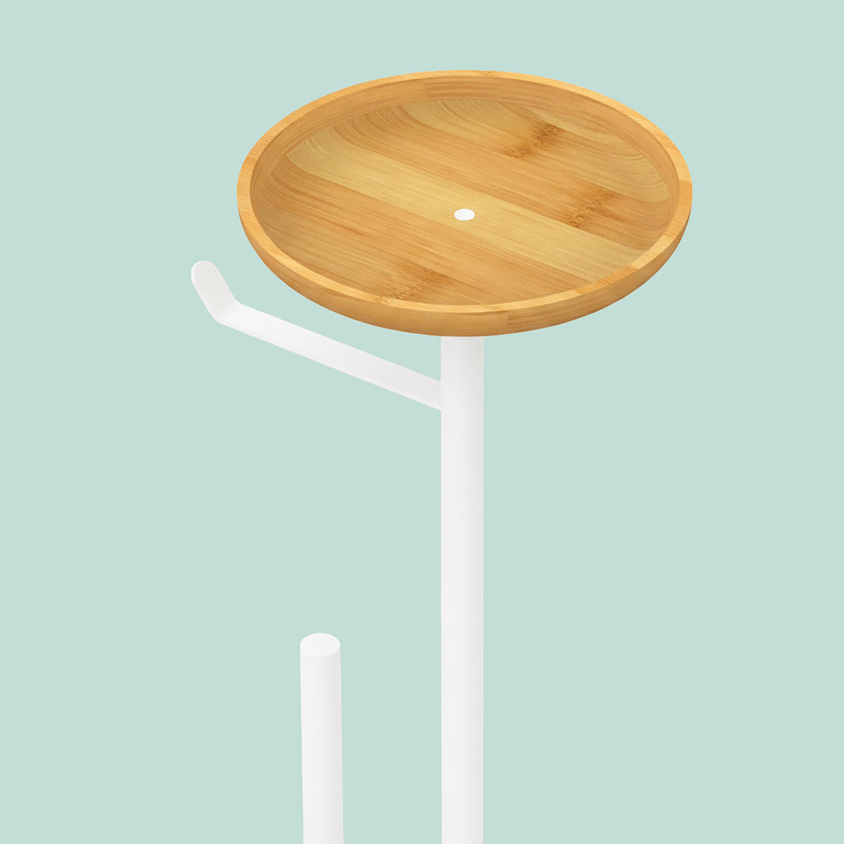 DRŽIAK WC papiera - viacfarebná, kov/drevo (25/65/20cm) - Relaxdays