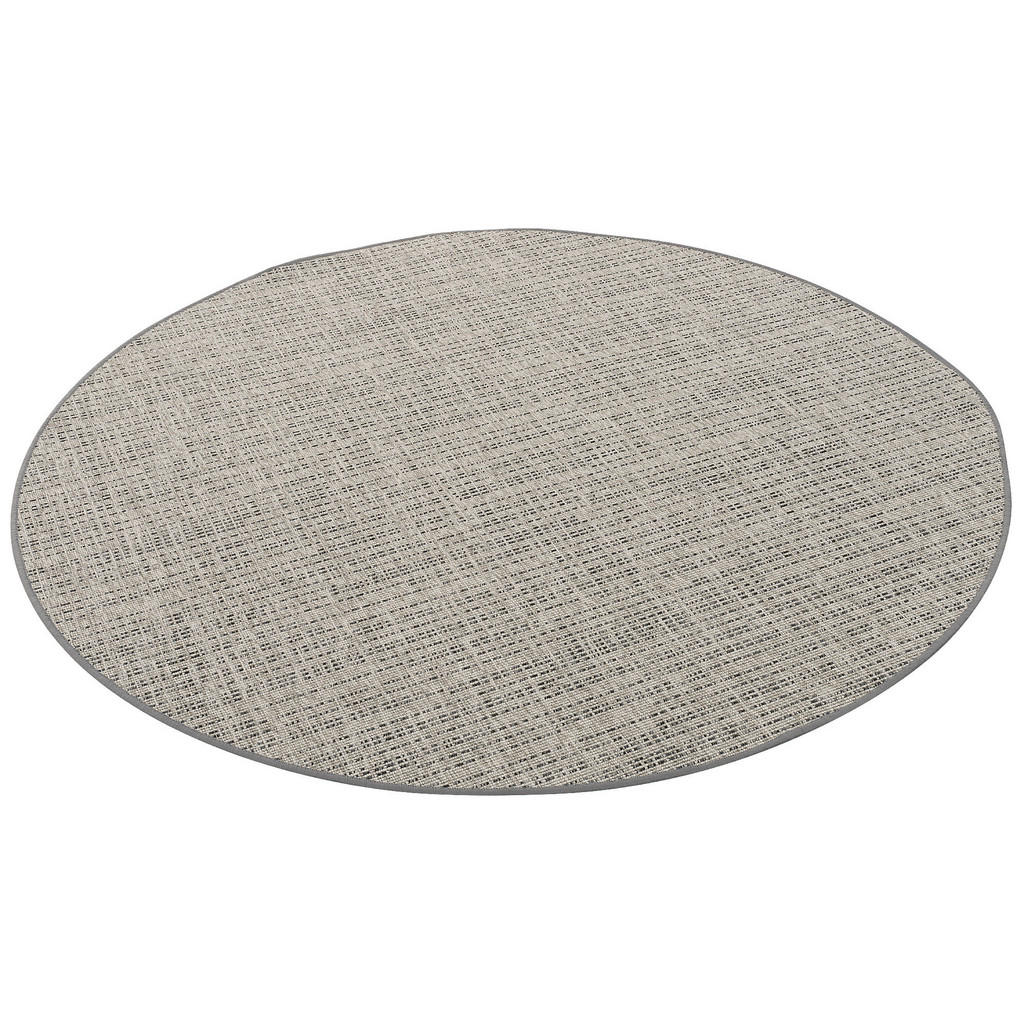 Thumbnail - Snapstyle Sisal-Optik, Beige, Grau, Textil, Rund, 100x100 cm, Teppiche & Böden, Teppiche, Flachgewebe-Teppiche
