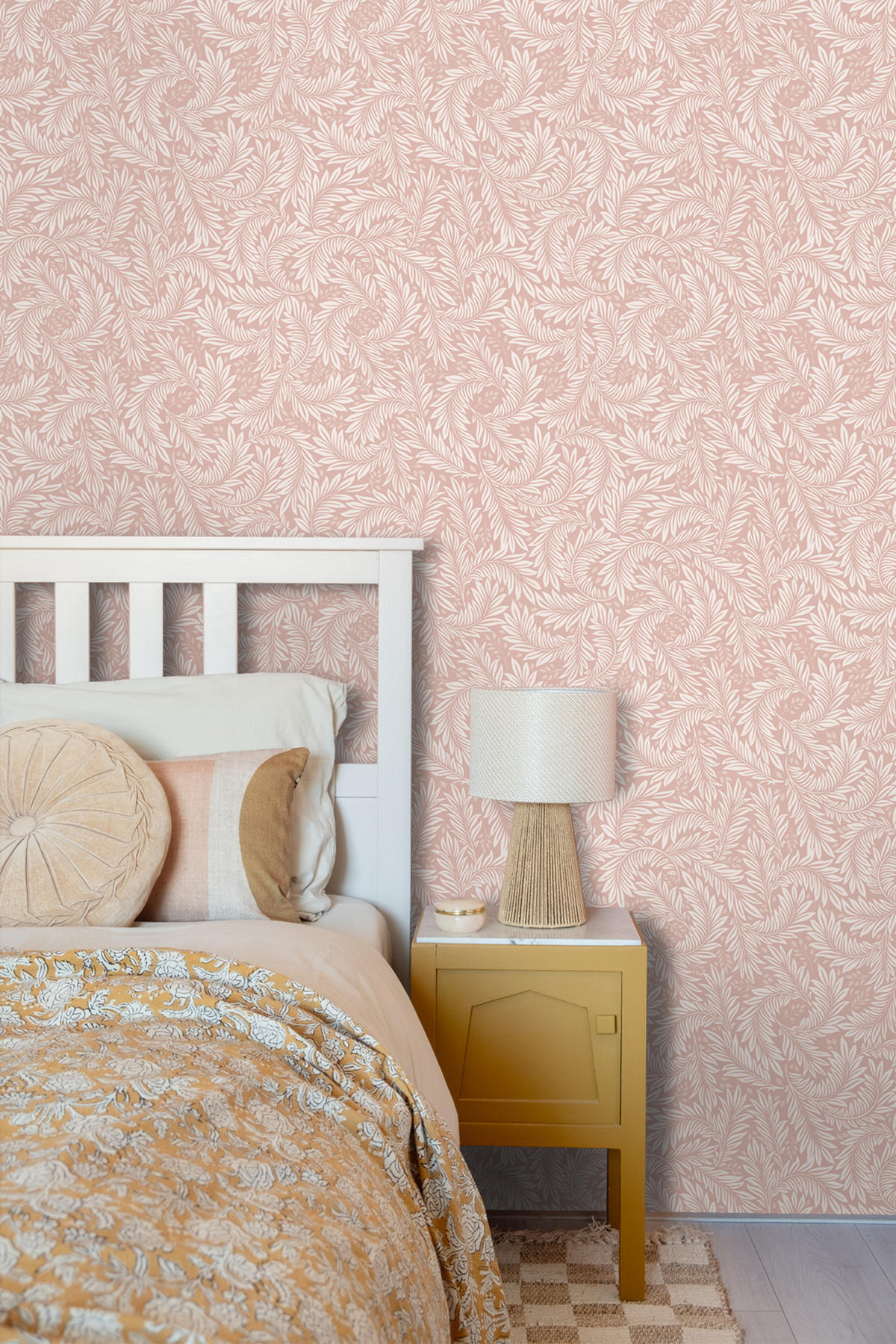 TAPETE Blätter 50 x 900 cm - Pink, Papier (50/900cm) - ESTAhome