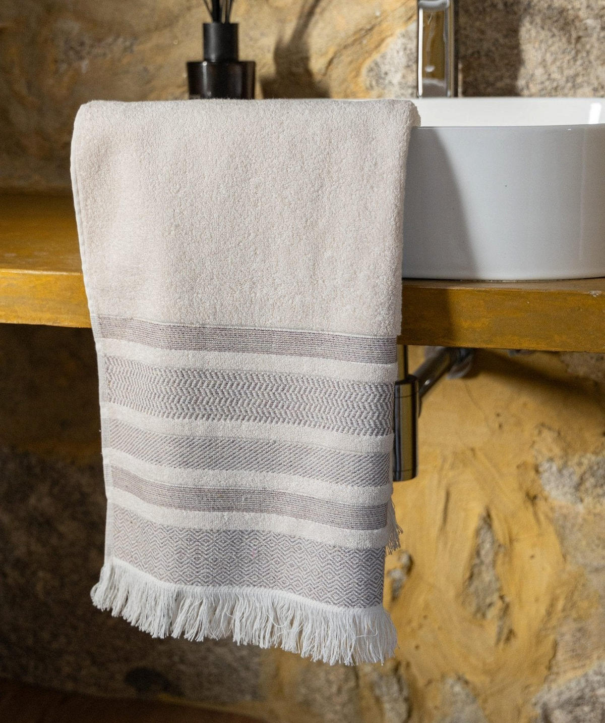 FROTTIERSET Morning Dunes 4-teilig, Baumwolle - Beige, Textil (70/140cm) - SOWL