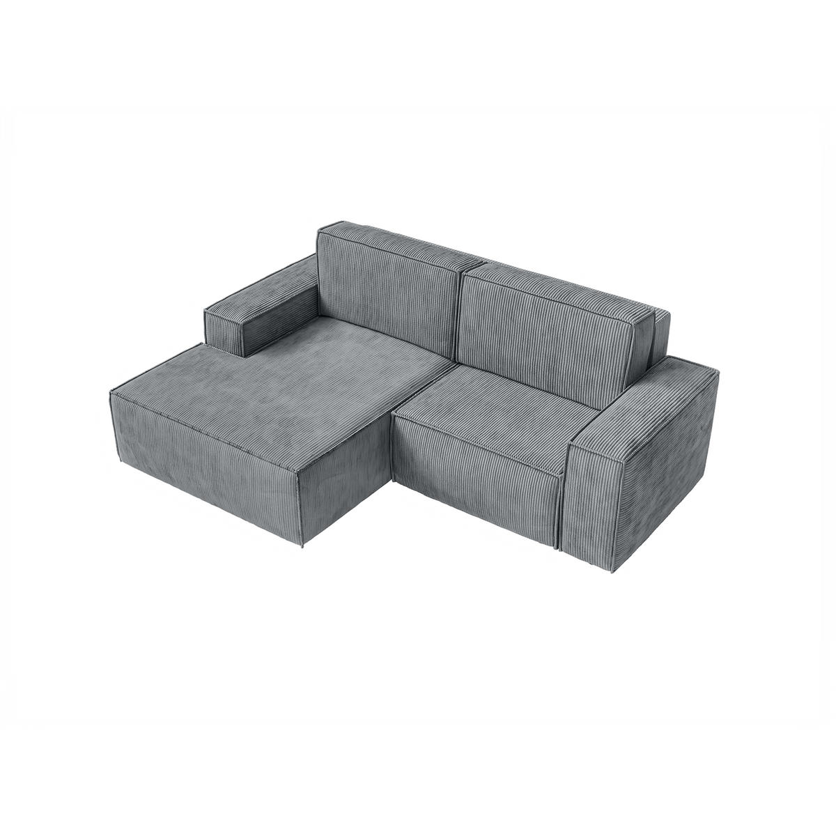 ECKSOFA KOKKO MINI mit Schlaffunktion, Grau - Grau, Textil (240/167cm) - Fedve