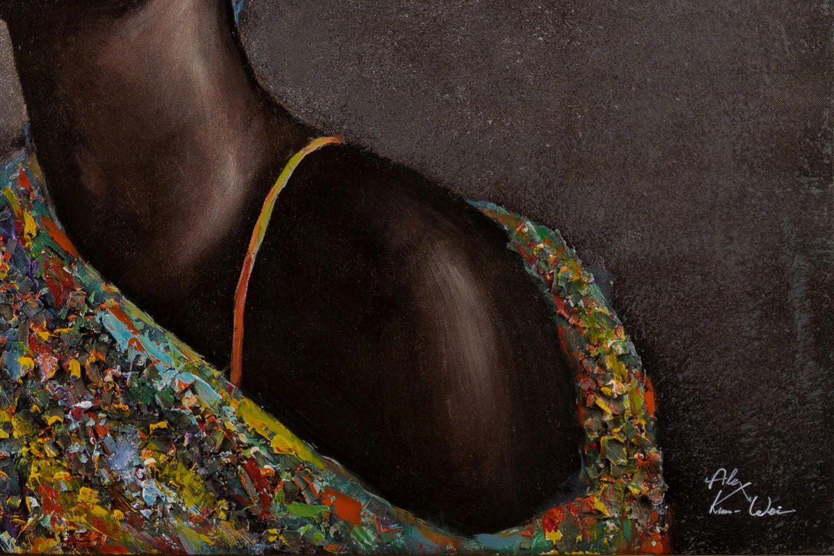 ACRYLBILD HANDGEMALT 80/80 cm - Braun, Holz/Textil (80/80cm) - KUNSTLOFT