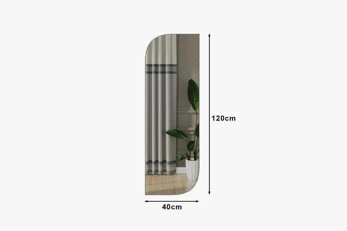 WANDSPIEGEL 120x40cm Transprent Designspiegel - Transparent, Glas (120/40/2cm) - Ibonto