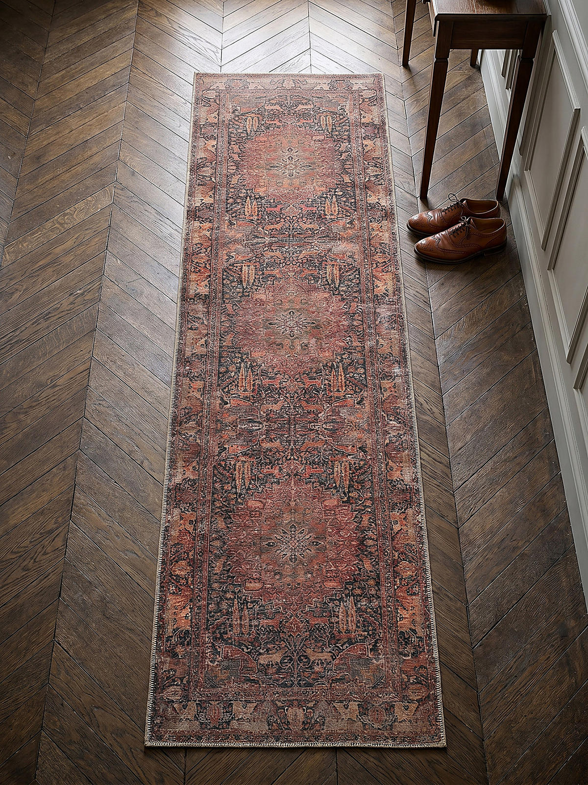 TEPPICHLÄUFER HURST 60/230 cm - Rot, Textil (230/60cm) - KADIMA DESIGN
