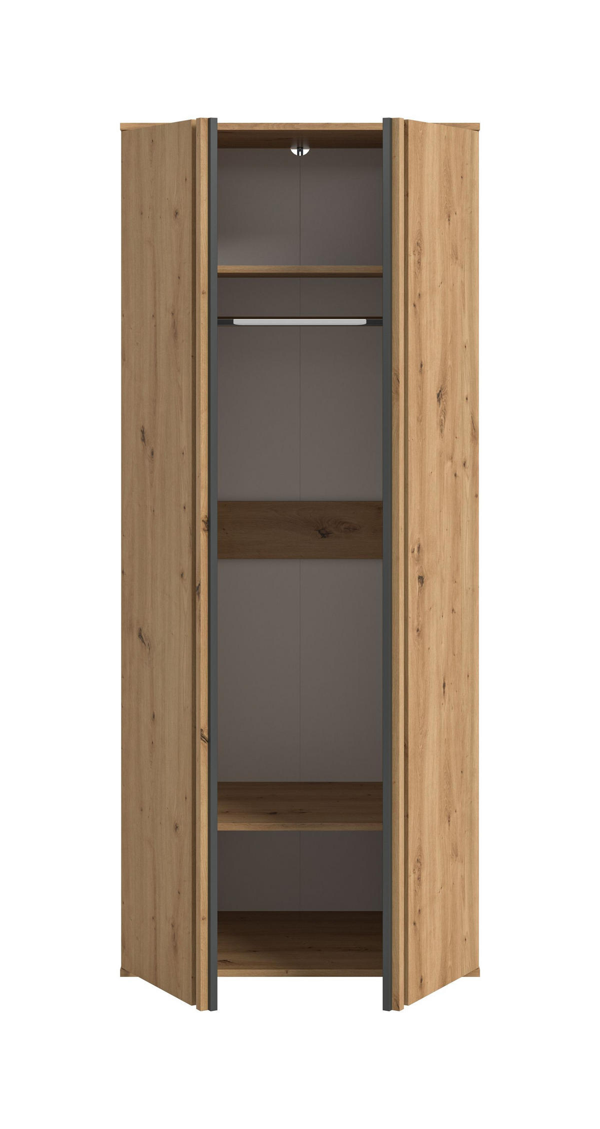 KLEIDERSCHRANK 2-türig TOFTA (B/H/T: ca. 80/192/56 cm) in Artisan Eiche Nachbildung/Artisan Eiche Nachbildung - Eiche Artisan, Holzwerkstoff (80/192/56cm)