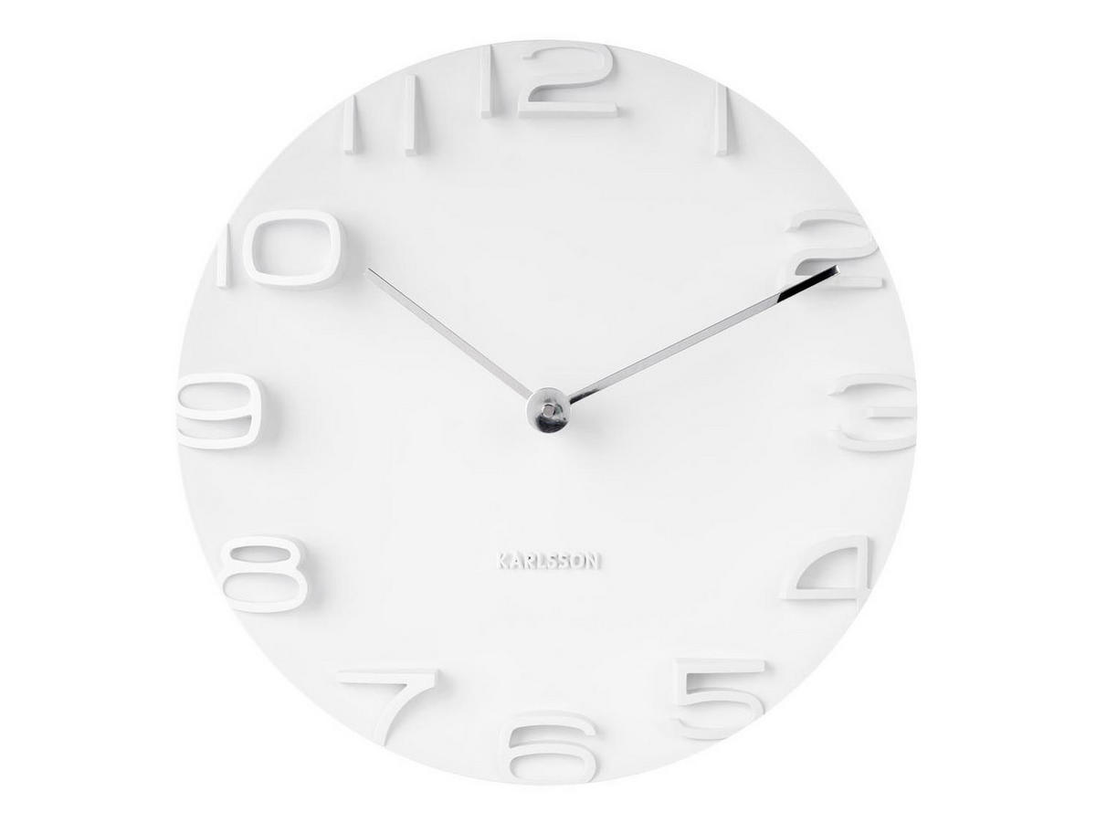 WANDUHR Edge Ø 42 cm - Weiß, Kunststoff (42/42/5cm) - Karlsson