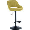 BARHOCKER Stoff Grün - Schwarz/Grün, Textil/Metall (47/85/48cm) - CLP