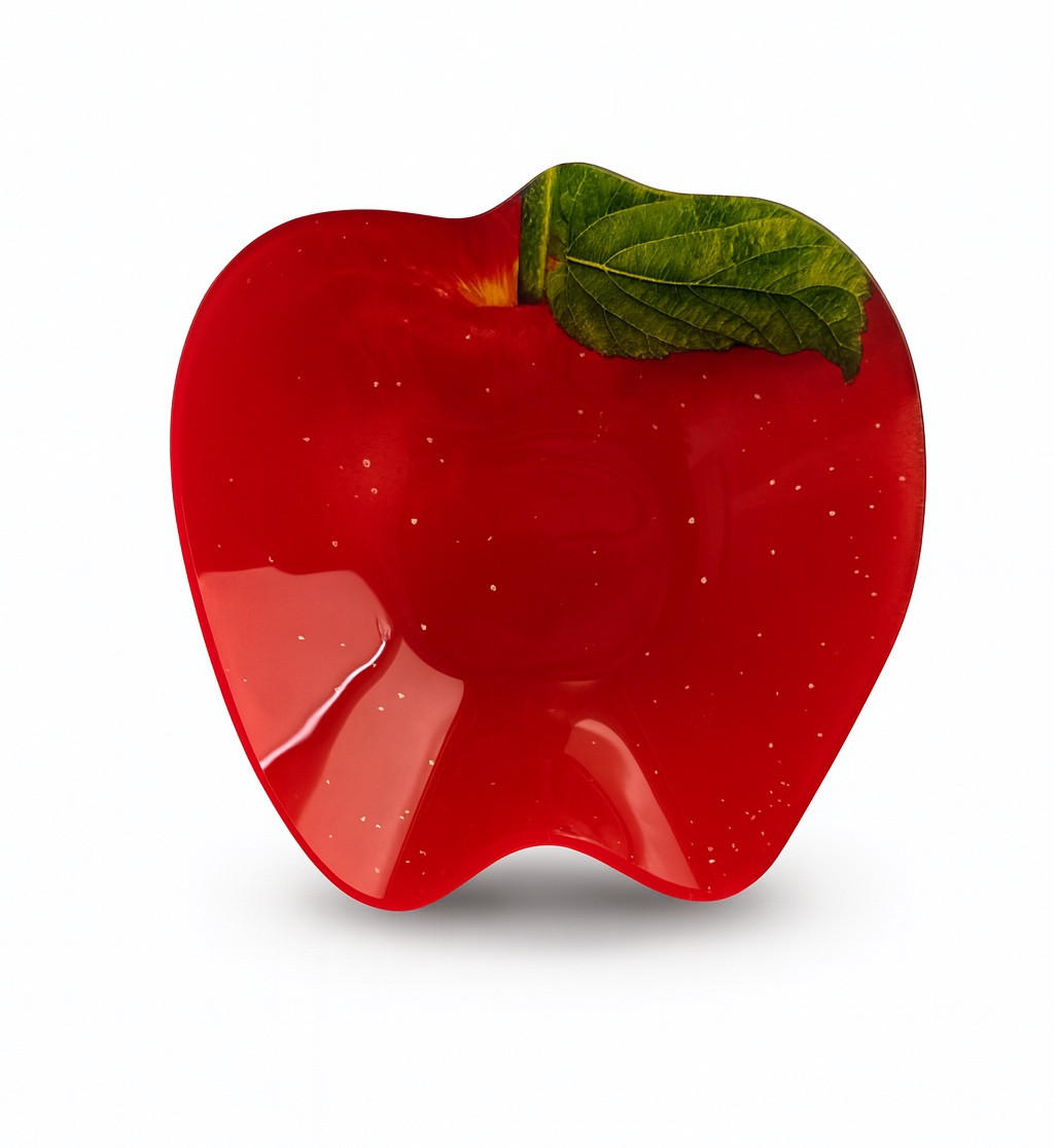 SERVIERPLATTE Aria Fresh Rot 25x24xh4 cm Glas - Rot, Glas (25/4/25cm) - Mondex