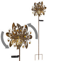 LED AUSSENLEUCHTE Metall Rostbraun - Braun, Glas (32/17.5/124cm) - Globo Lighting