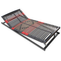 LATTENROST Max Premium K+F, 7-Zonen mit 44 Leisten, Kopf- und Fußteilverstellung, Größe: 90x220 - Anthrazit, Holz (90/220cm) - Betten-ABC