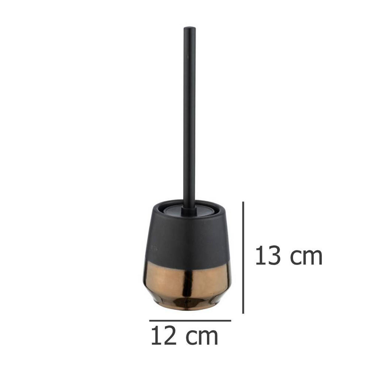TOILETTENBÜRSTE aus Keramik Brandol 12/12/13 cm - Schwarz, Keramik (12/13/12cm) - Wenko