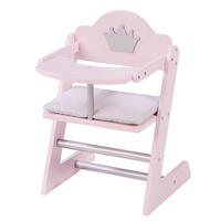 PUPPENHOCHSTUHL Prinzessin Sophie - Rosa, Holz (27.5/42/32cm) - Roba