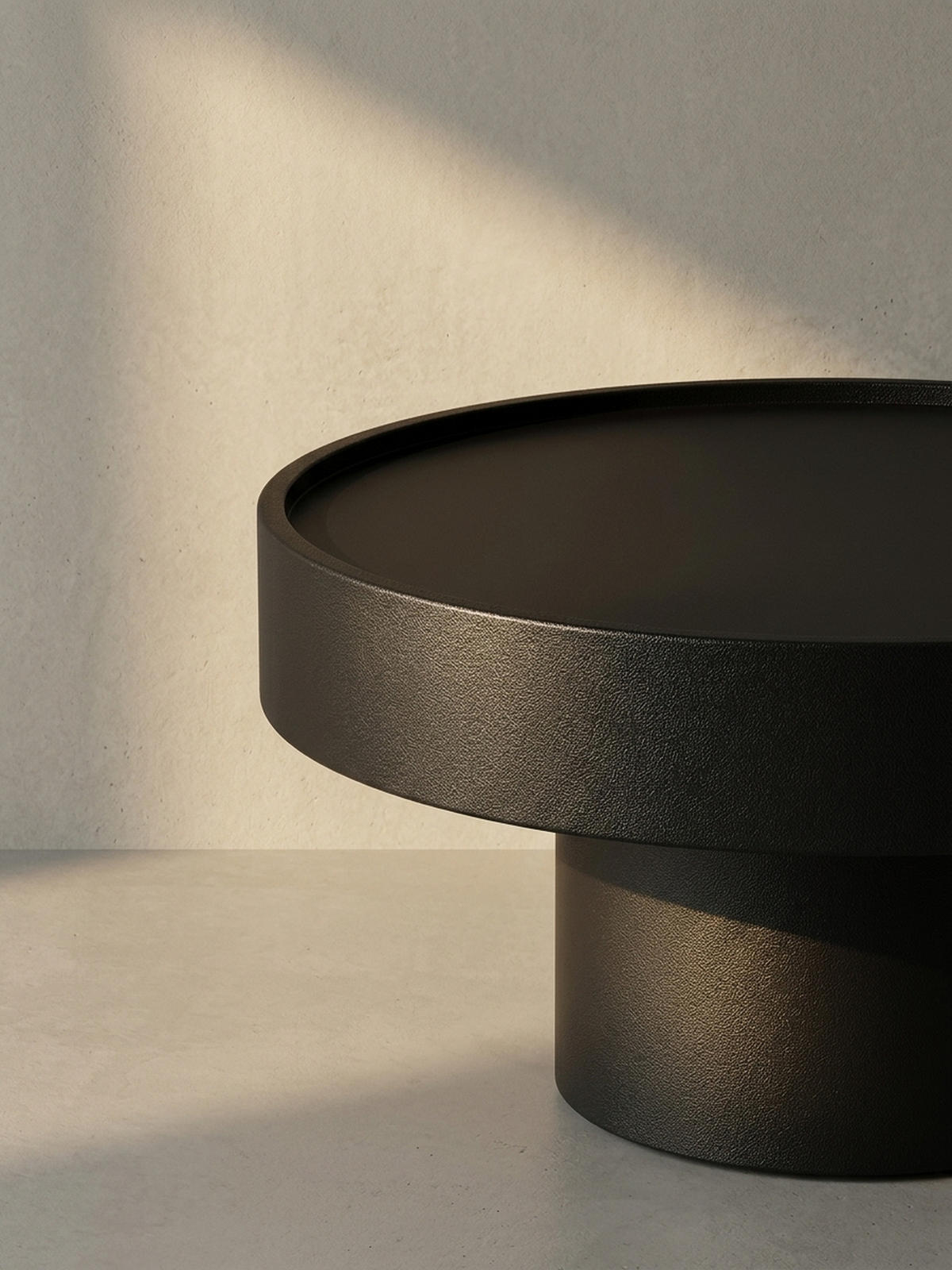COUCHTISCH Schwarz Metall, Pilz-Design, Maße 60x60x36 cm - Schwarz, Metall (60/60/36cm) - KADIMA DESIGN