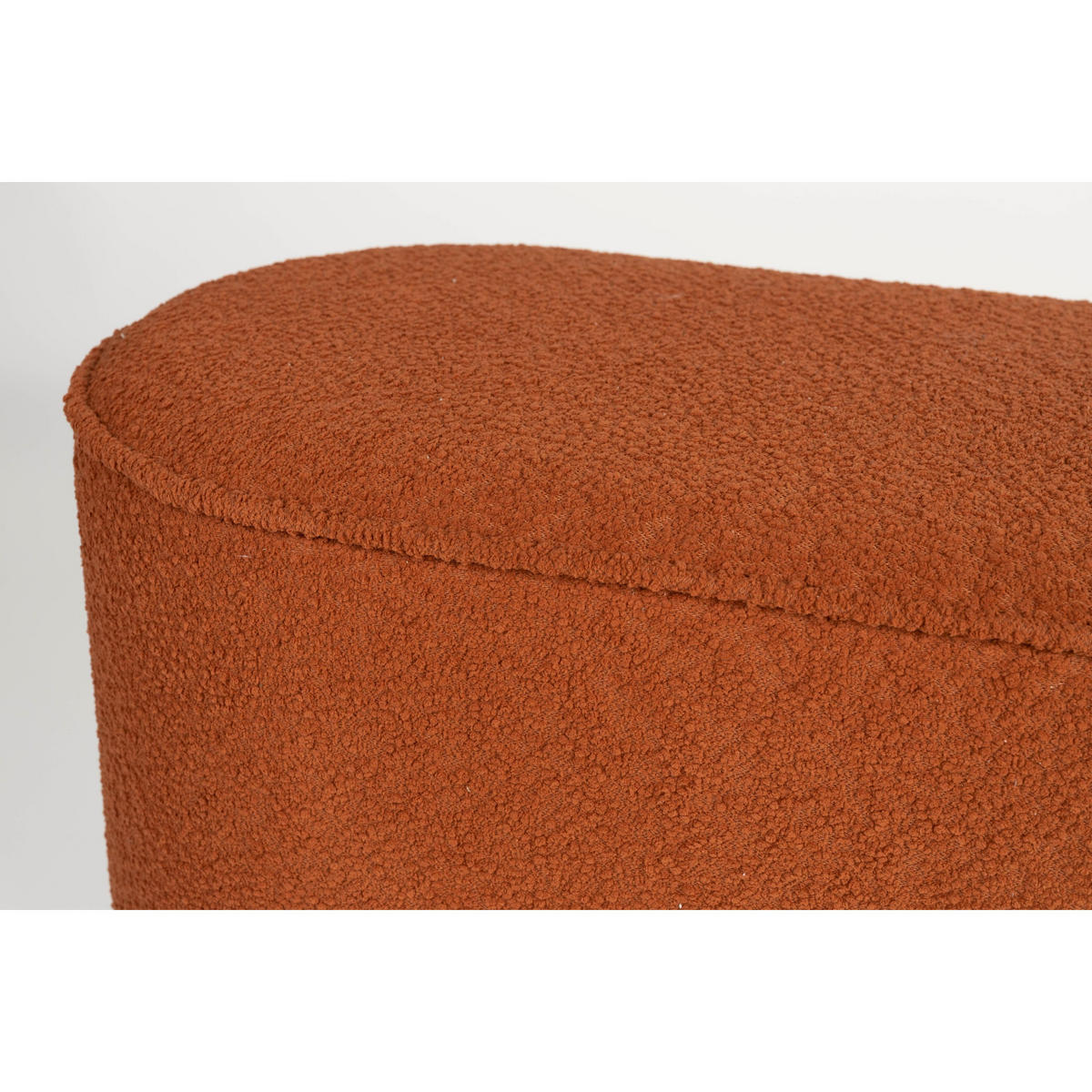 SITZBANK Marcos 93x35x44,5cm Bouclé Rot/ Braun - Rostfarben/Rot, Textil (93/44/35cm) - Drawer