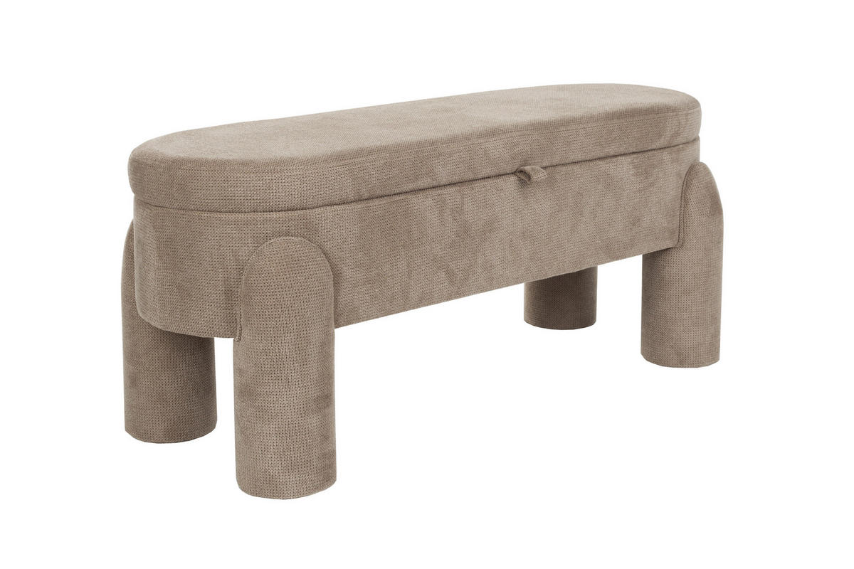 SITZBANK Orly - Grau - 45/113/47 cm - Grau, Textil (113/47/45cm)