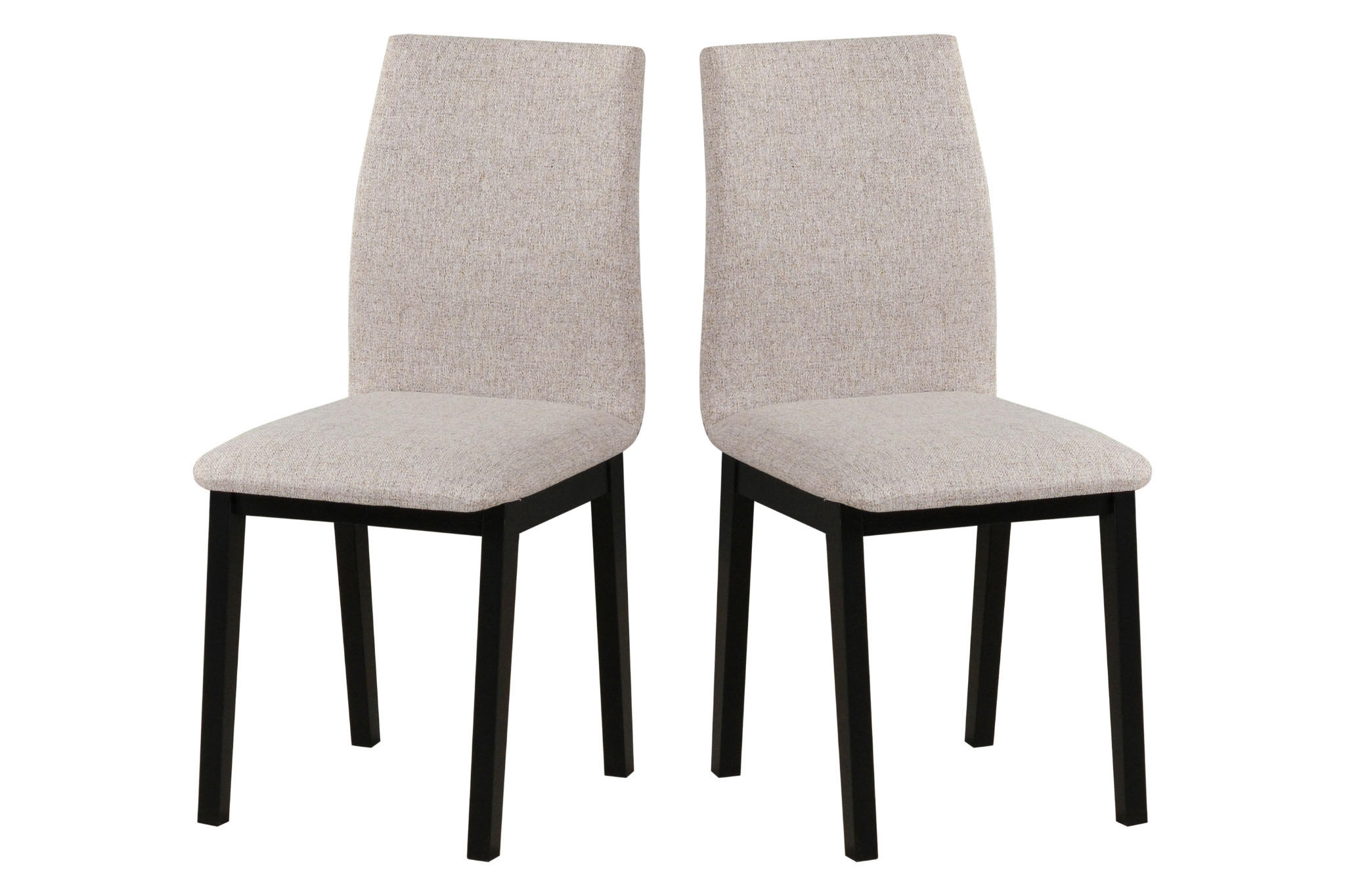 STUHL 2er Set LUNA 1 schwarz - Schwarz/Grau, Holz (43/90/40cm) - Leaf Design