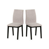 STUHL 2er Set LUNA 1 schwarz - Schwarz/Grau, Holz (43/90/40cm) - Leaf Design