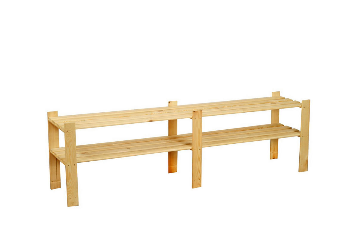 HOLZREGAL PINEPEAK 50x170x28cm 2 Fachboden 1,2cm dickes Kiefernholz Natur - Naturfarben, Holz (170/50/28cm) - PROREGAL