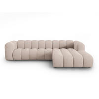 ECKSOFA modular rechts Lupine aus Chenille-Stoff beige 4 Sitzplätze - Beige, Textil (177/290cm) - Micadoni